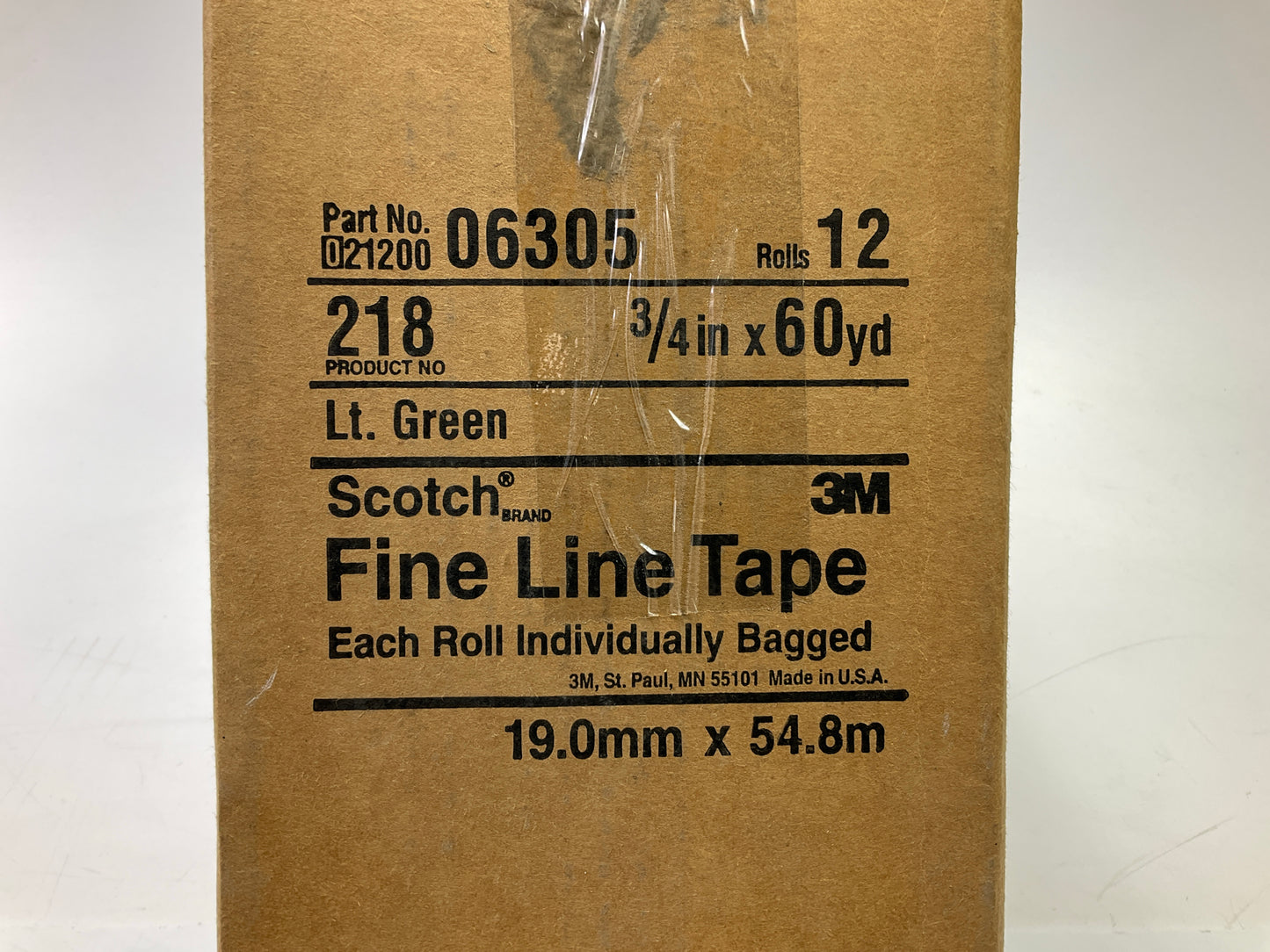 (12) Rolls - 3M Scotch 06305 Fine Line Tape 218 3/4'' X 60 Yd Each