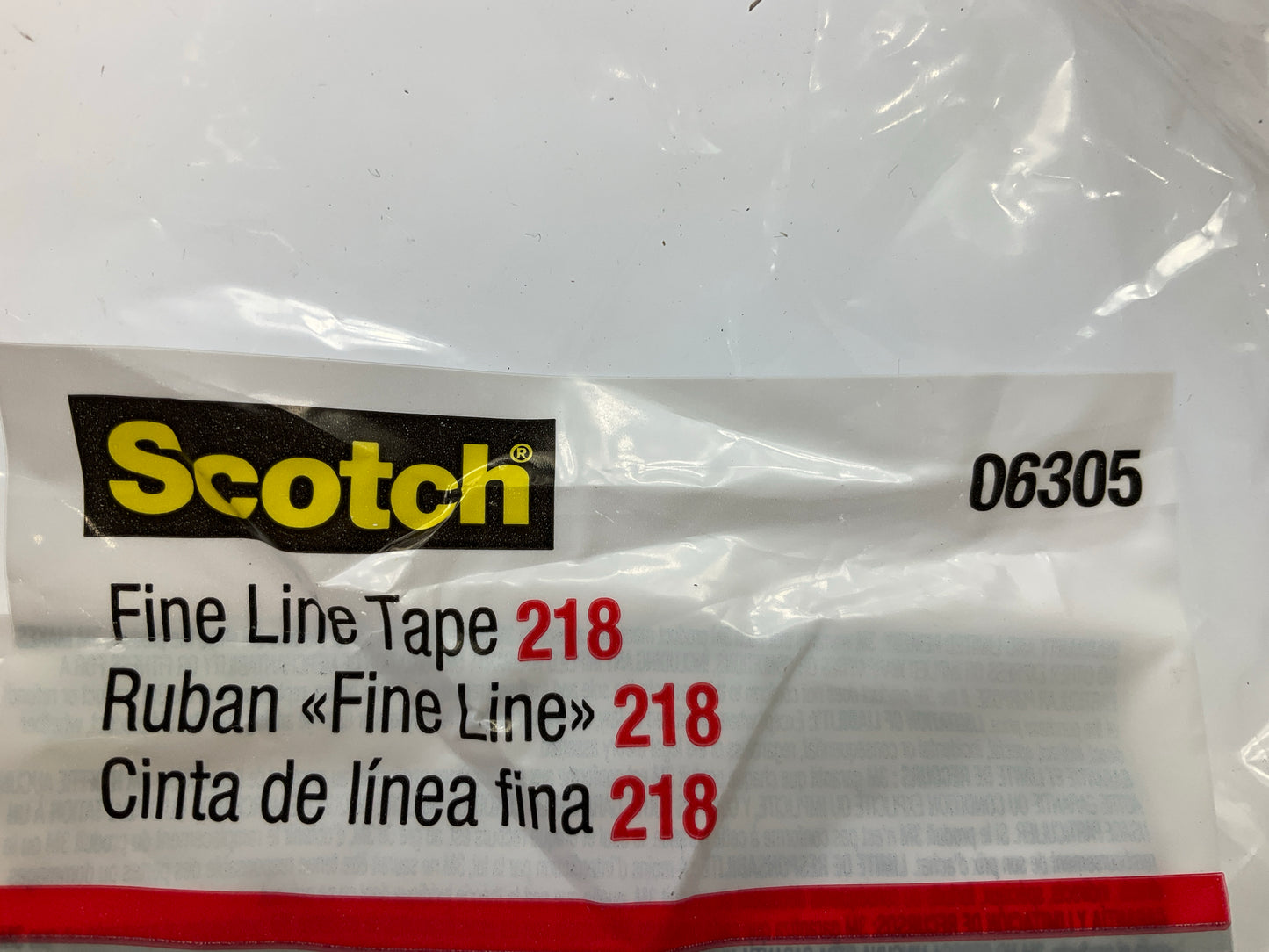 (3) Rolls - 3M Scotch 06305 Fine Line Tape 218 3/4'' X 60 Yard