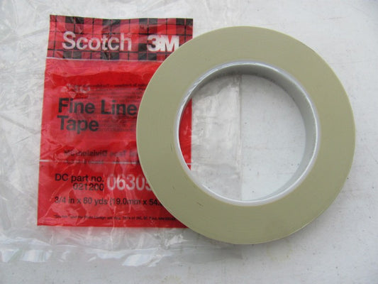 (1) Roll - 3M Scotch 06305 Fine Line Tape 218 3/4'' X 60 Yard