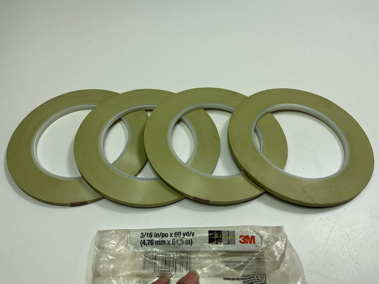 (4) Rolls - 3M 06307 Scotch 218 Fine Line Premium Masking Tape - 3/16'' X 60 Yds