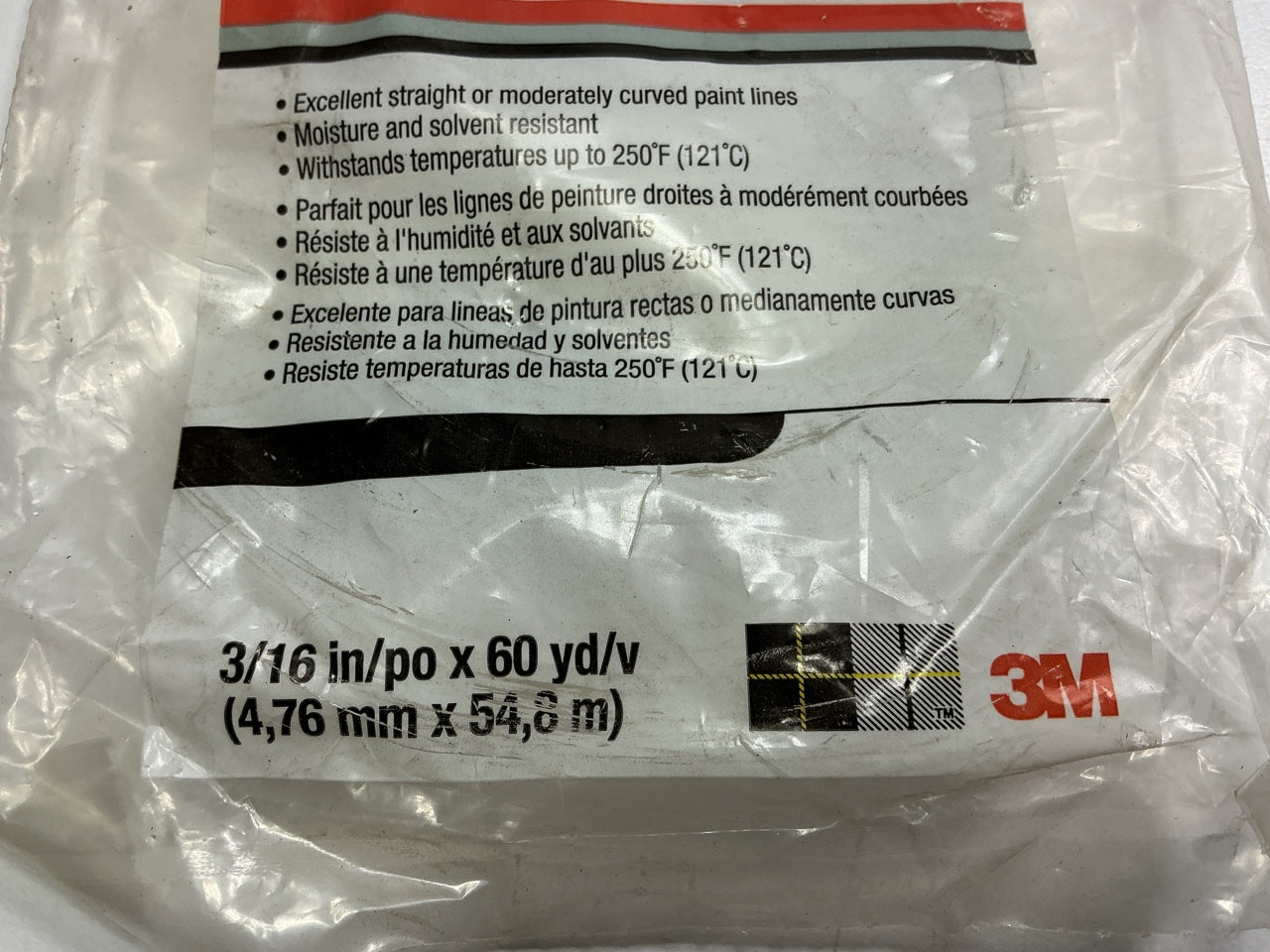 (4) Rolls - 3M 06307 Scotch 218 Fine Line Premium Masking Tape - 3/16'' X 60 Yds