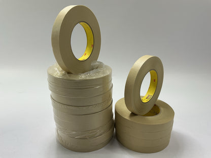 (15) Rolls - 3M 233 06334 Tan Masking Tape 18MM X 55M Single Roll