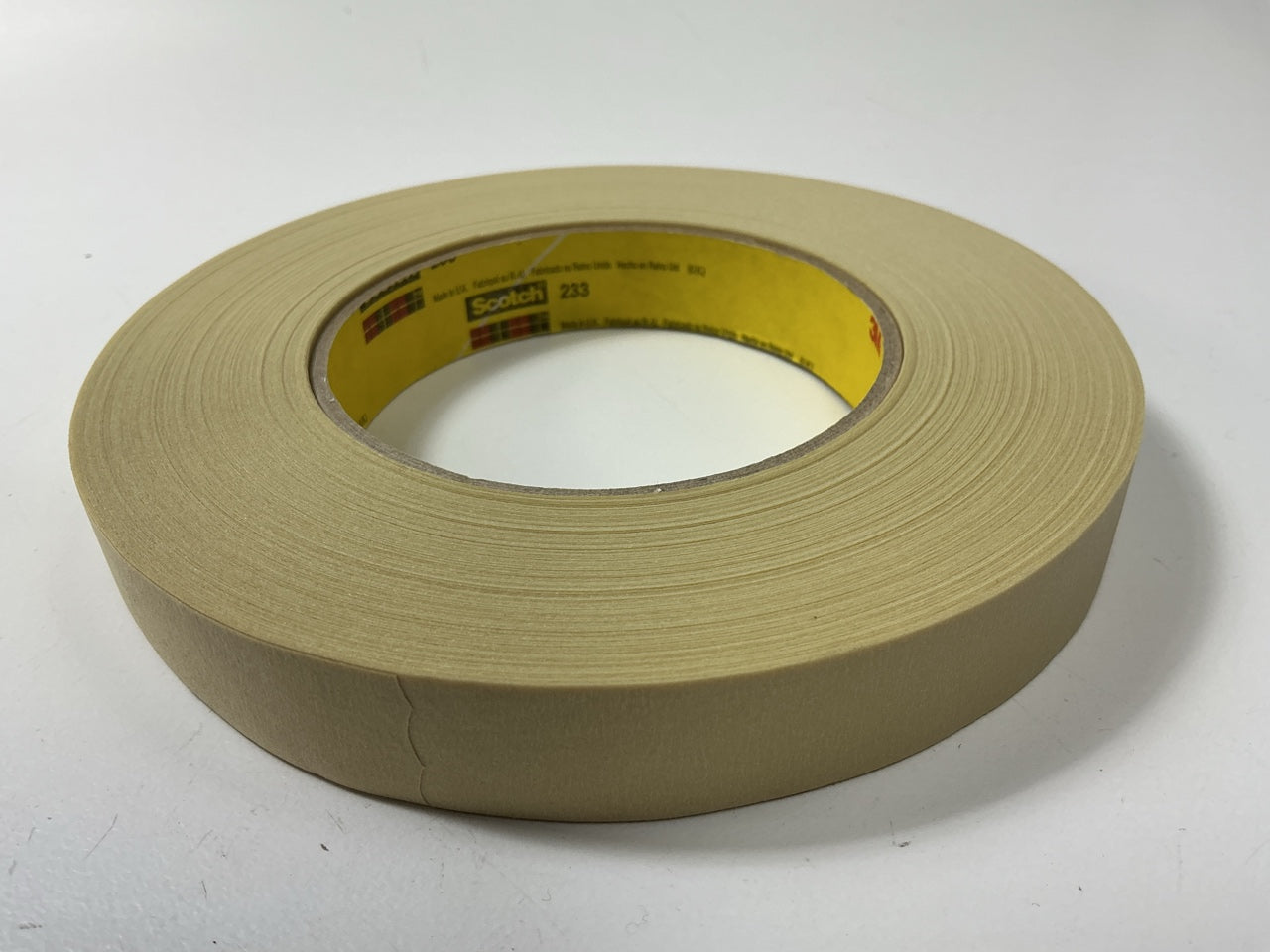 (15) Rolls - 3M 233 06334 Tan Masking Tape 18MM X 55M Single Roll