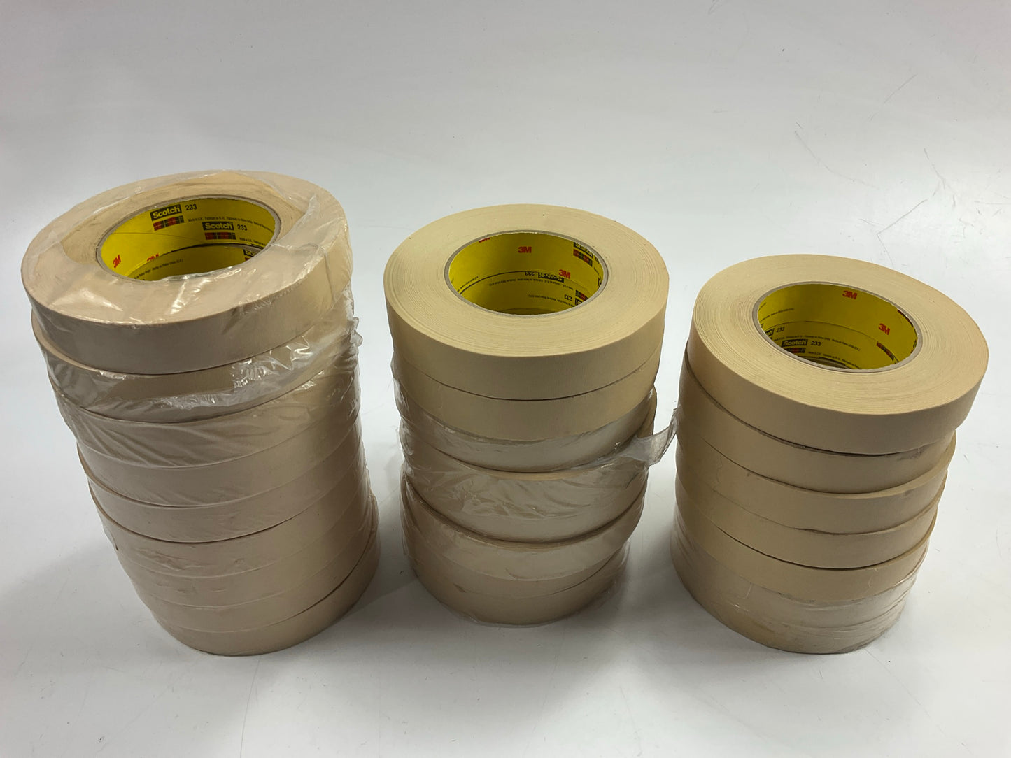 (24) 3M 06336 Automotive Refinish Masking Tape 233, 0.94'' X 60 Yard Each Roll