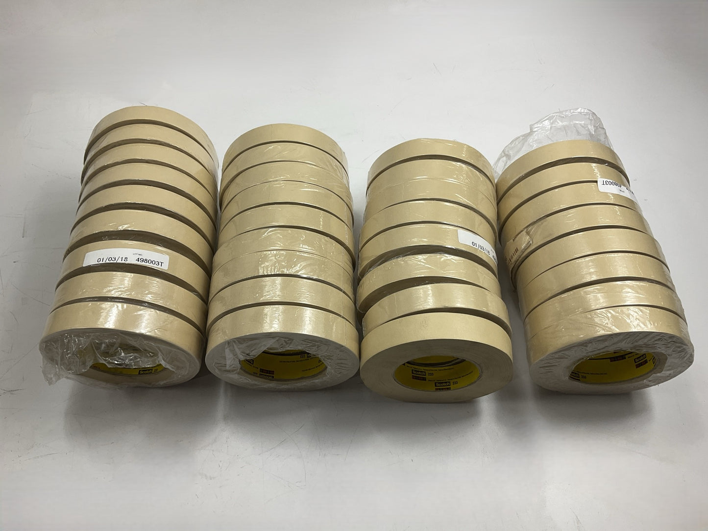 (34) 3M 06336 Automotive Refinish Masking Tape 233, 0.94'' X 60 Yard Each Roll