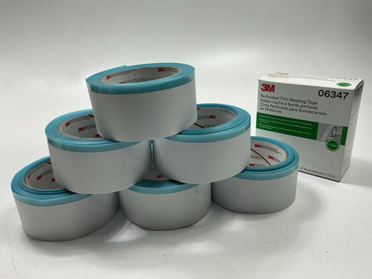 (6) Rolls - 3M 06347 50.8mm X 10m Perforated Trim Masking Tape (Windshield)