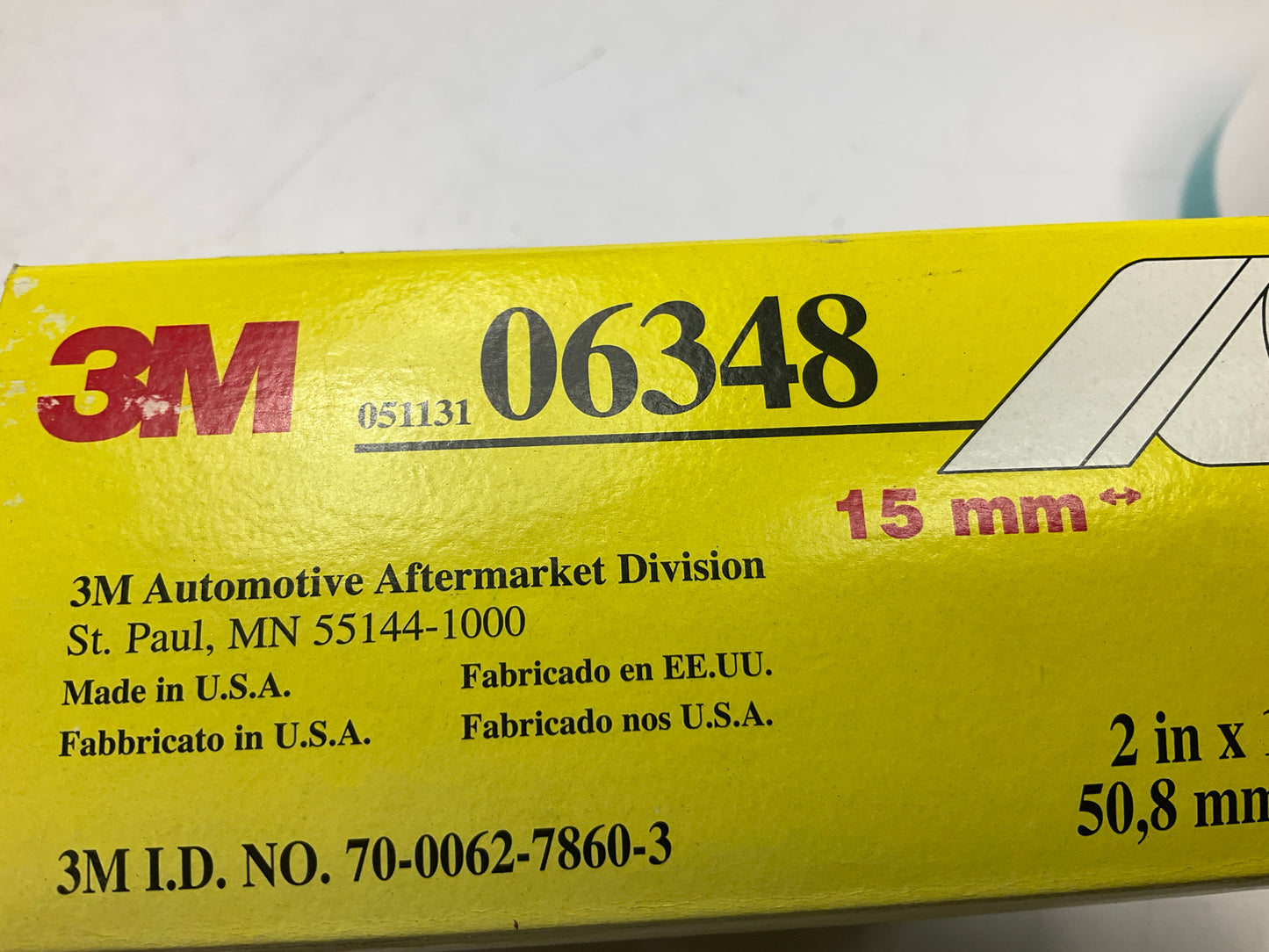 3M 06348 15mm Trim Masking Tape For Windshield & Window Molding 2'' X 10.94 Yard