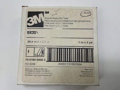 3M 06356 - 9' X 1'' Squeak Noise Reduction Single-Sided Tape