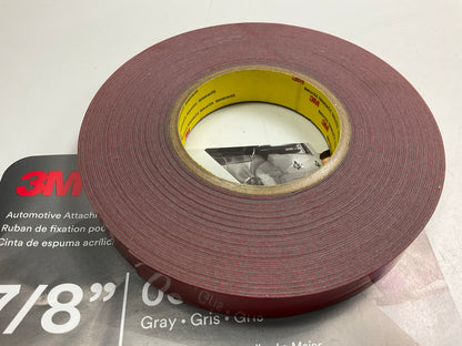 3M 6378 Automotive Double Sided Attachment Tape, Gray, 7/8'' X 20 Yds