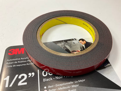 3M 06384 Automotive Acrylic Plus Double Sided Attachment Tape, 1/2'' X 5 YARDS