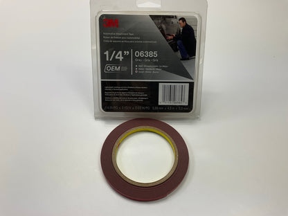 3M 06385 1/4'' X 5 Yd GRAY Double Sided Attachment Adhesive Tape, (6385)