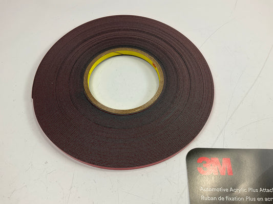 3M 06386 1/4'' Acrylic Plus Series Automotive Attachment Tape, Black, 20 Yards