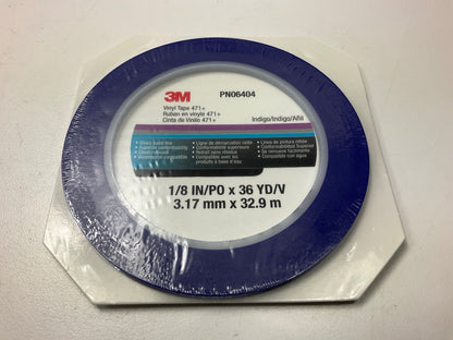 3M 06404 Vinyl Fine Line Masking Tape 471+ (1/8'' X 36 Yards) Indigo