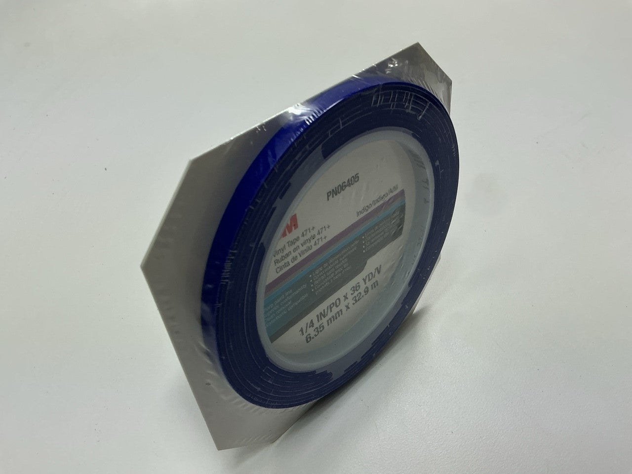 3M 06405 Scotch Plastic Tape 471, Blue, 1/4'' X 36 Yard - Pack Of (12) Rolls