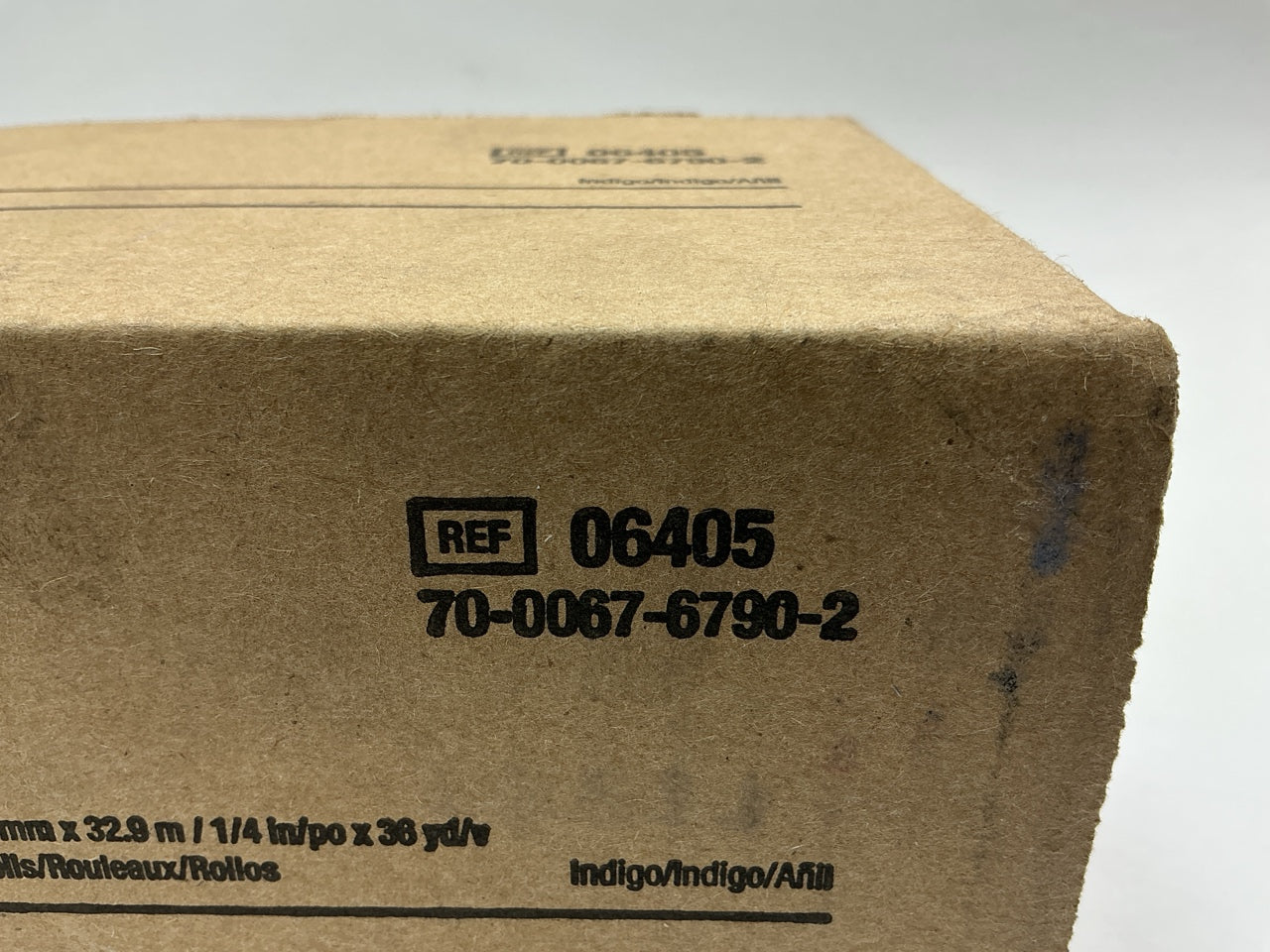 3M 06405 Scotch Plastic Tape 471, Blue, 1/4'' X 36 Yard - Pack Of (12) Rolls