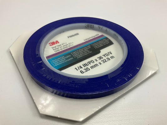 5 Rolls - 3M 06405 471+ 1/4'' X 36 Yds Plastic Blue Fine Line Vinyl Tape