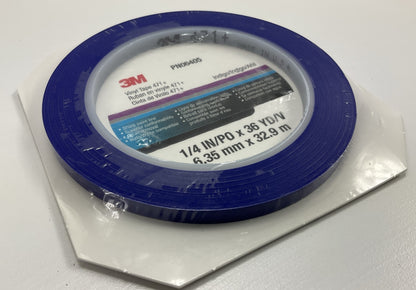 3M 06405 Scotch Plastic Tape 471, Blue, 1/4'' X 36 Yd.