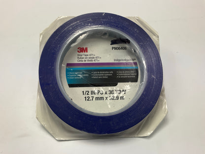 3M 06408 Blue Fine Line Vinyl Tape 471, 1/8'' X 36 Yards, One Roll