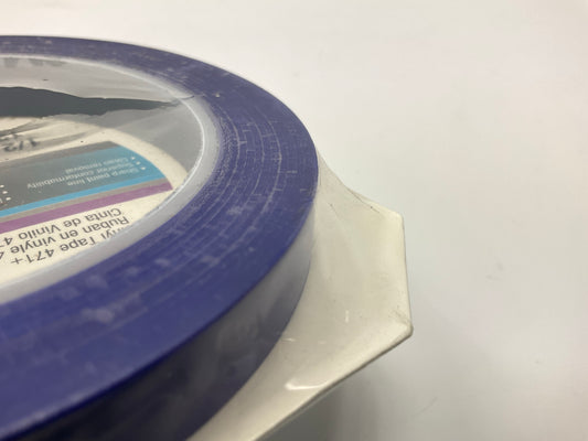 3M 06408 Blue Fine Line Vinyl Tape 471, 1/2'' X 36 Yards, One Roll  6408