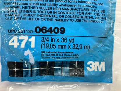 3M 06409 Indigo Blue Vinyl Paint Tape 471+ 3/4'' X 36 Yards - 8 Rolls Total