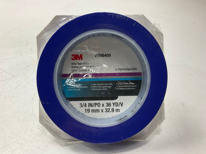 3M 06409 Indigo Blue Vinyl Paint Tape 471+ 3/4'' X 36 Yds