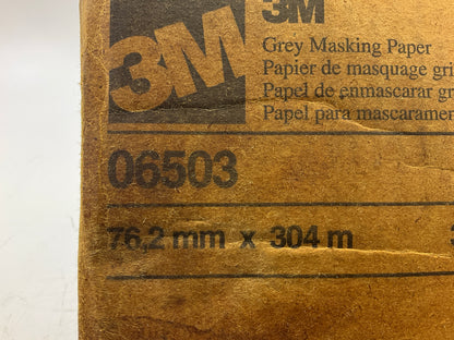 3M 06503 Gray Scotch 2.8 Mil Cloth Masking Paper, 5 Rolls 3'' X 1000 Feet Each
