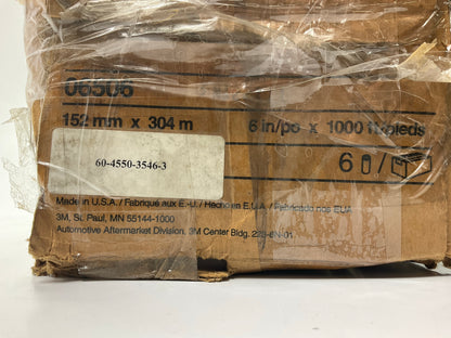 3M 06506 Steel Gray Masking Paper, Heat Resistant, 6 In X 1000 Feet,  6 / Pack
