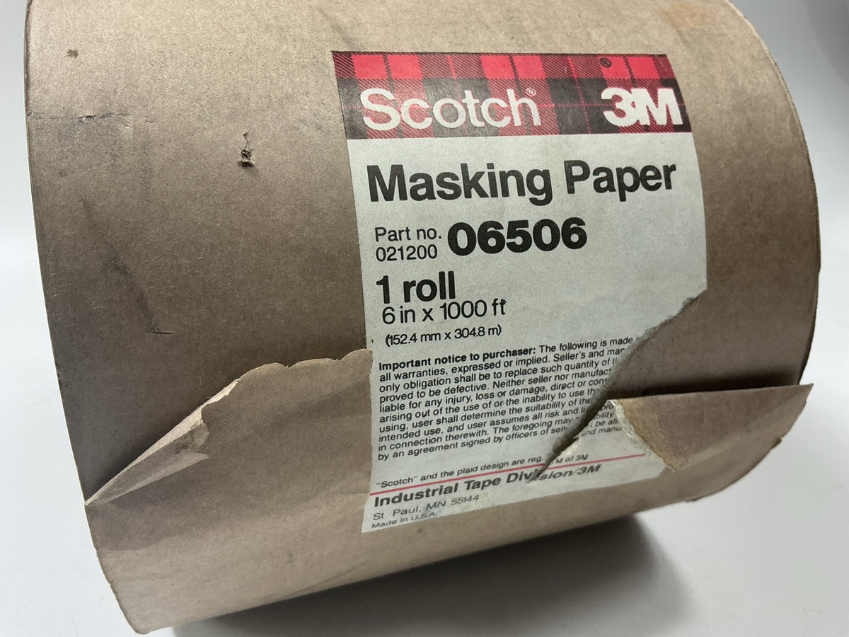Cosmetic Damage#1 From Storage - 3M Scotch 021200 06506 Masking Paper 6'' X 1000'