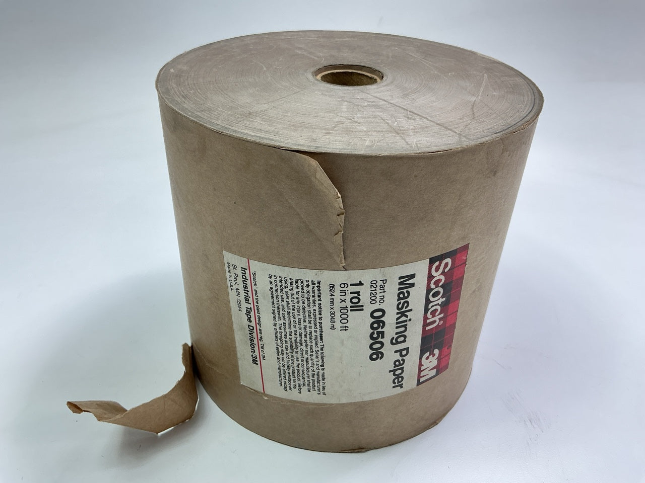 Cosmetic Damage3 From Storage - 3M Scotch 021200 06506 Masking Paper 6'' X 1000'
