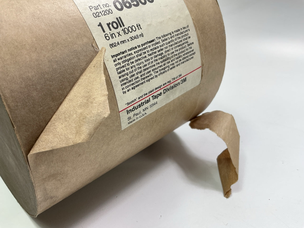 Cosmetic Damage3 From Storage - 3M Scotch 021200 06506 Masking Paper 6'' X 1000'