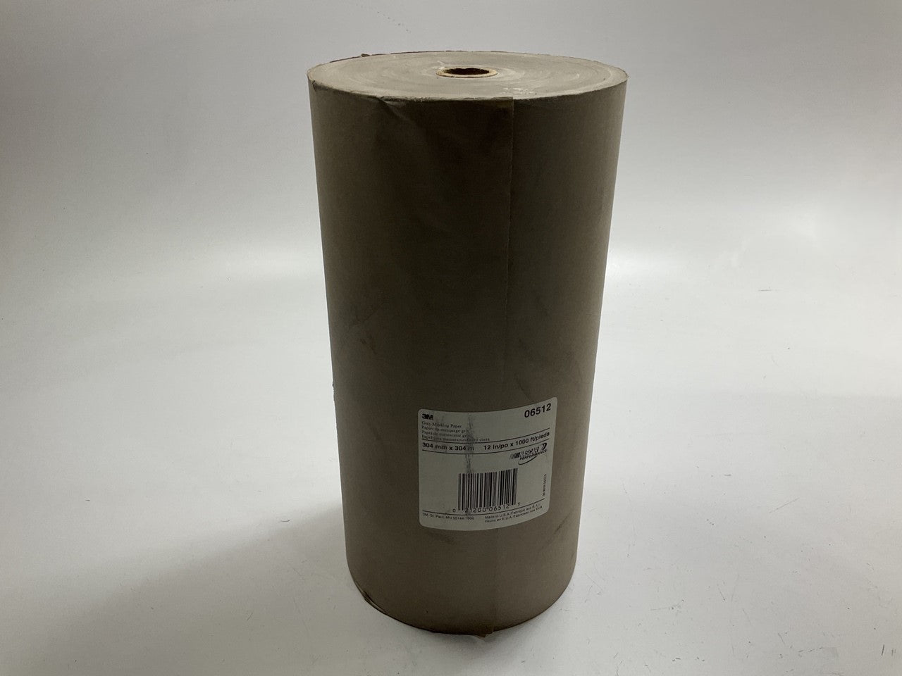3M 06512 12'' X 1000 Feet Gray Masking Paper Roll, Heat Resistant, Flexible