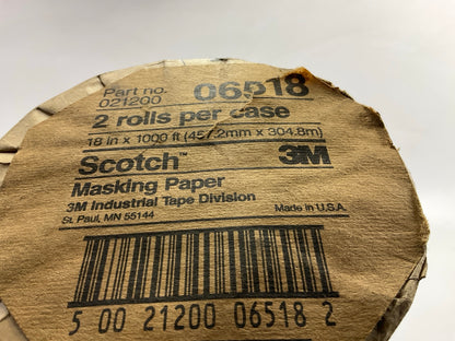 COSMETIC DAMAGE 3M Scotch Steel Gray Masking Paper, 18'' X 1000 Ft, (pack Of 2)