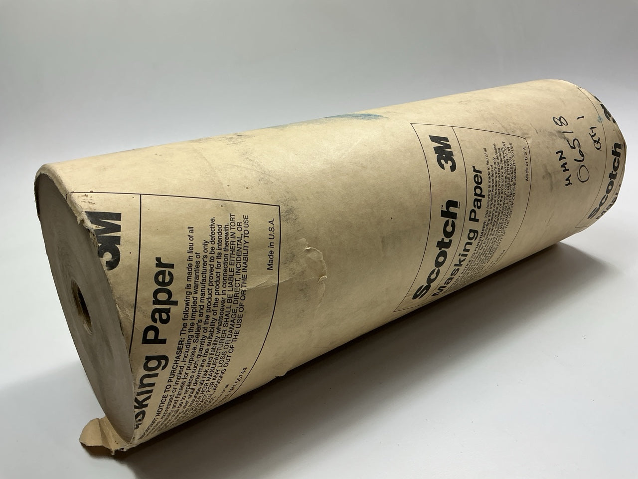 3M 06518 Heat Resistant, Flexible Masking Paper 18'' X 1000 Feet Resists Solvents