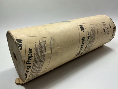 3M 06518 Heat Resistant, Flexible Masking Paper 18'' X 1000 Feet Resists Solvents