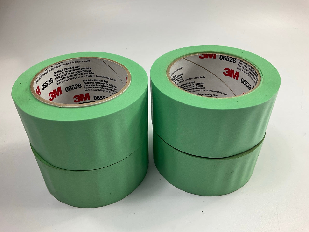 3M 06528 Precision Masking Tape, Mint Green - 2 Inch X 60 Yards, 4 Rolls Total