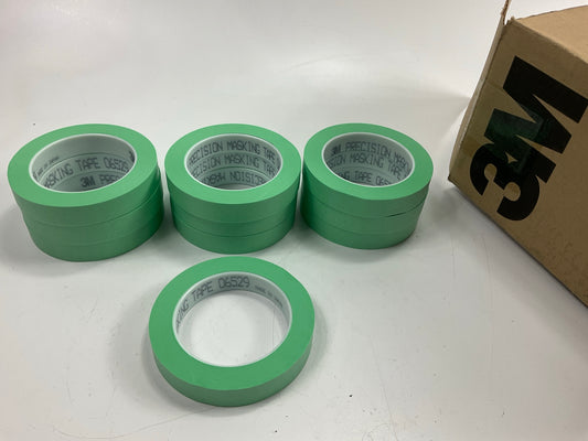 10 Rolls - 3M 06529 Precision Green Masking Tape, 3/4 Inch X 60 Yards Each Roll