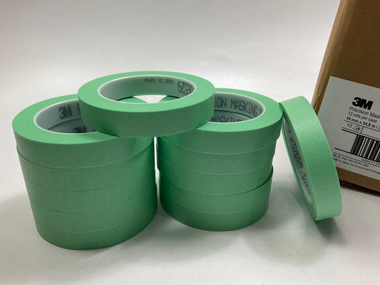 12 Rolls Total - 3M 06529 Precision Masking Tape 3/4 Inch X 60 Yards Each Roll