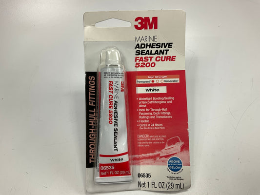 3M 06535 Marine Adhesive Sealant 5200 Fast Cure White,1 Oz Tube