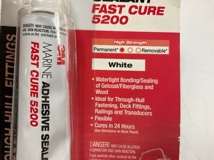 3M 06535 Marine Adhesive Sealant 5200 Fast Cure White,1 Oz Tube