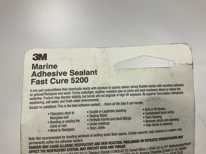 3M 06535 Marine Adhesive Sealant 5200 Fast Cure White,1 Oz Tube