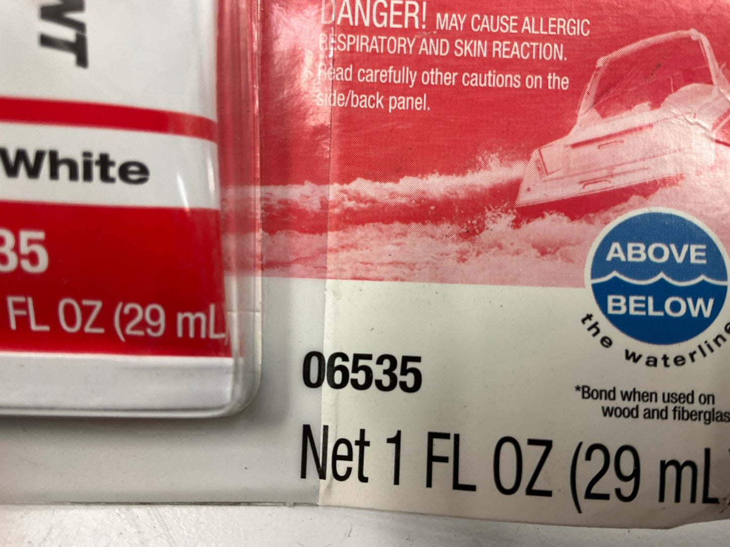 3M 06535 Marine Adhesive Sealant 5200 Fast Cure White,1 Oz Tube