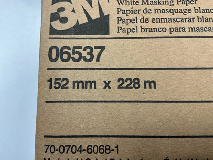 (5) 3M 06537 White Masking Paper Heat Resistant Flexible Lint Free 6'' X 750 Feet