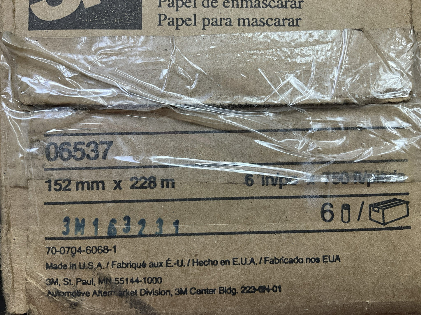 3M 06537 White Masking Paper Heat Resistant, Flexible, Lint Free, 6'' X 750 Feet