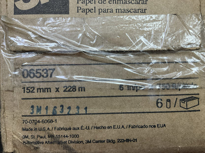3M 06537 White Masking Paper Heat Resistant, Flexible, Lint Free, 6'' X 750 Feet