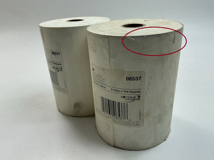 AS SHOWN (2) Rolls 3M 06537 White Masking Paper Heat Resistant Lint Free 6''x750'