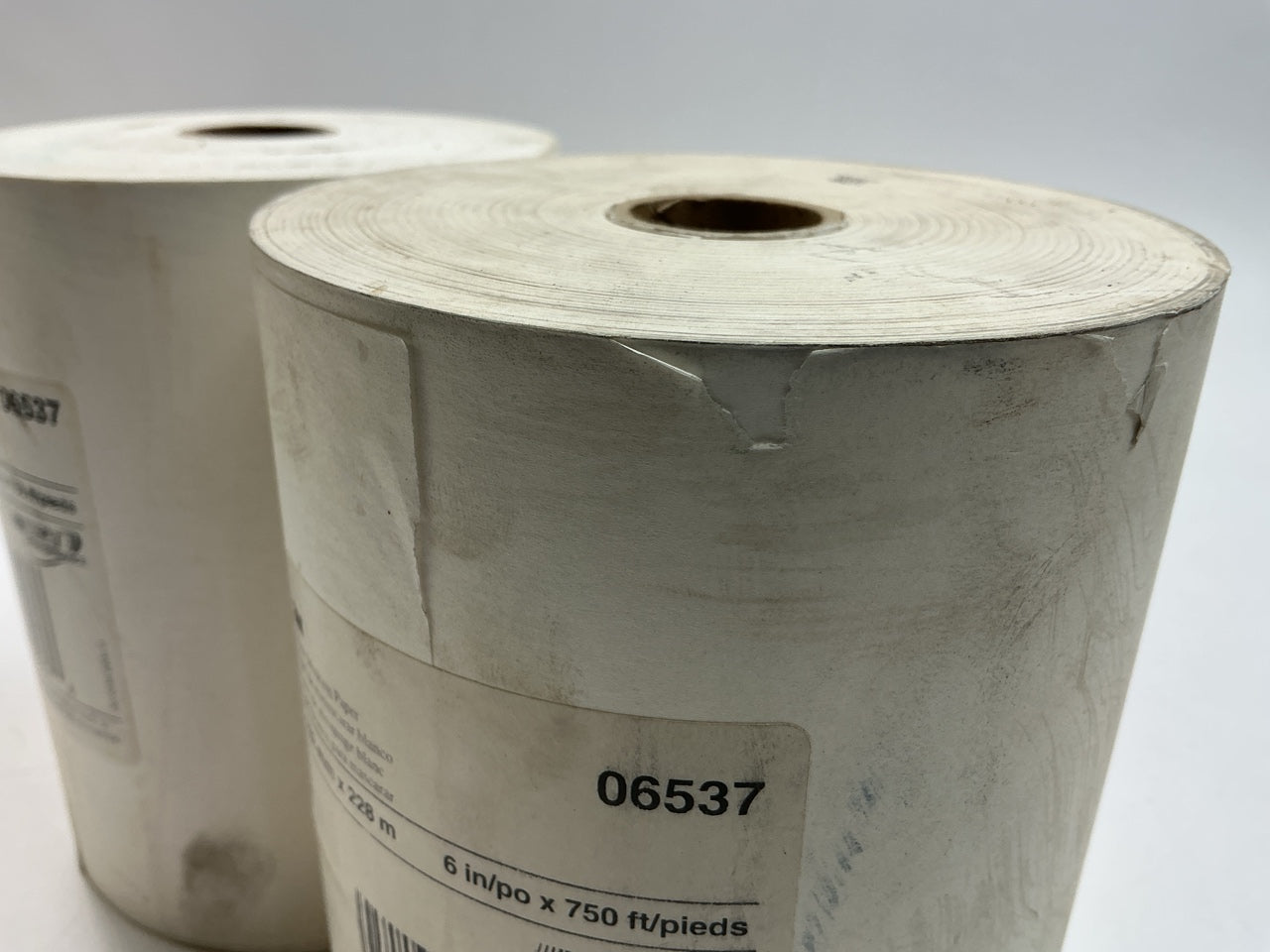 AS SHOWN (2) Rolls 3M 06537 White Masking Paper Heat Resistant Lint Free 6''x750'