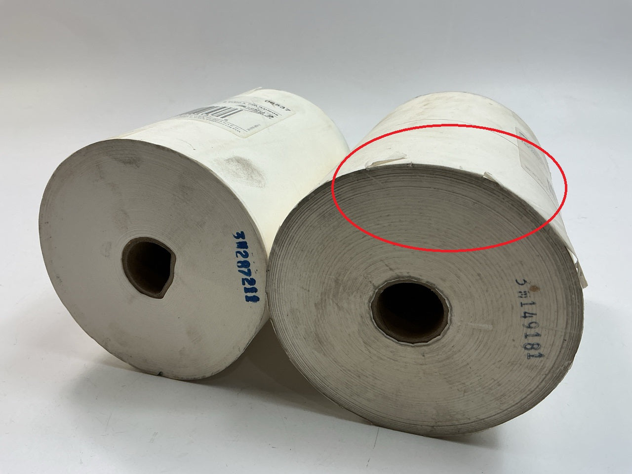 AS SHOWN (2) Rolls 3M 06537 White Masking Paper Heat Resistant Lint Free 6''x750'