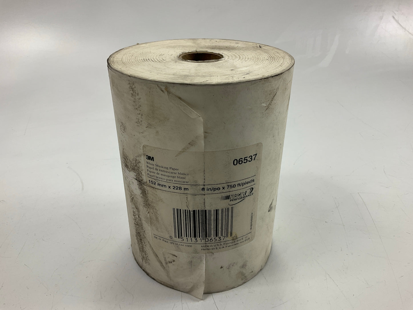 AS SHOWN, 3M 06537 White Masking Paper Heat Resistant Flexible Lint Free 6''x750'