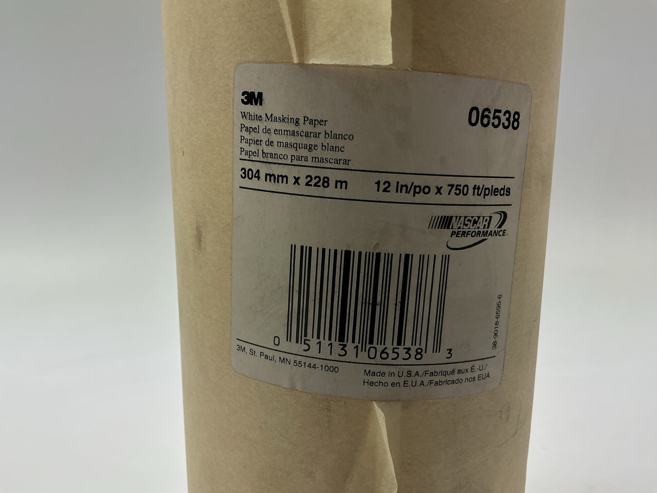 AS SHOWN #2, 3M 06538 White Automotive Paint Masking Paper 12 In X 750 Feet Roll