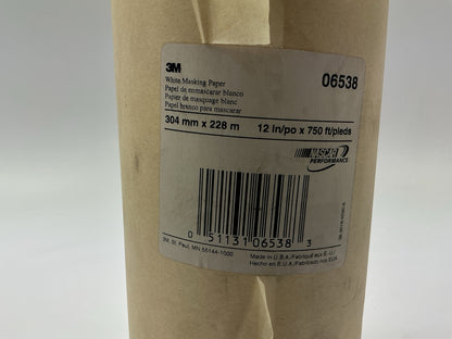 AS SHOWN #2, 3M 06538 White Automotive Paint Masking Paper 12 In X 750 Feet Roll